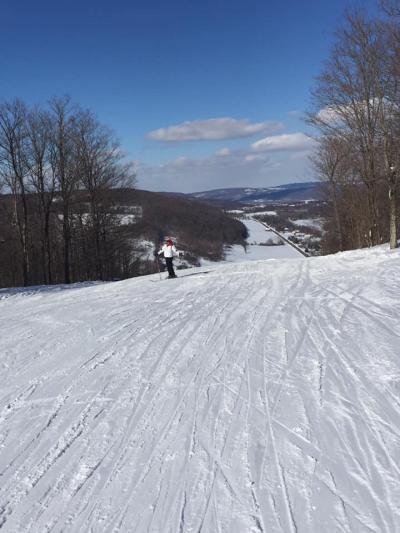 person skiing