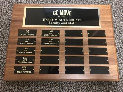 Go Move Challenge Plaque