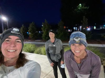 people posing with headlamps