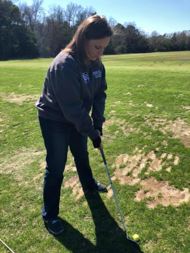 springhill employee playing golf