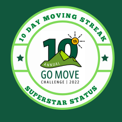 10 day moving streak badge