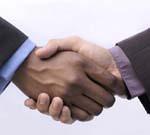 Example of a decorative image of 2 people shaking hands