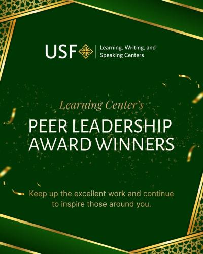 Learning Center Peer Leadership Award Winners