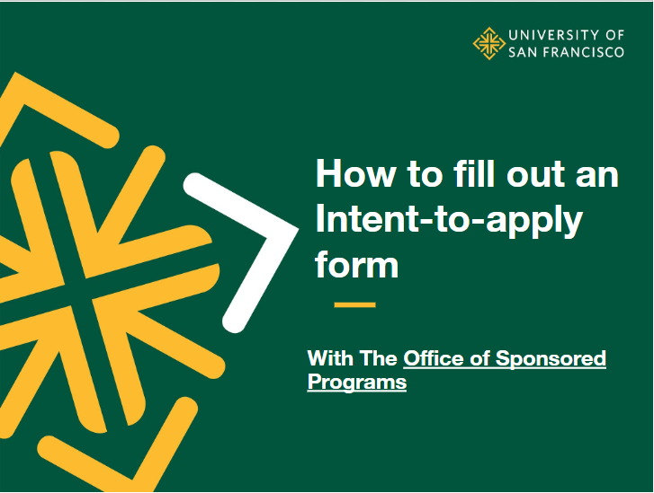 How to Submit an Intent to Apply Form on the USF backdrop