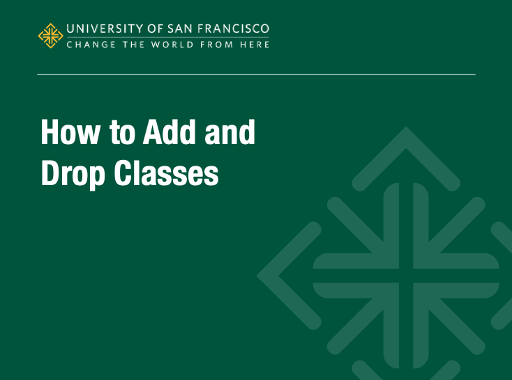 How to Add and Drop Classes