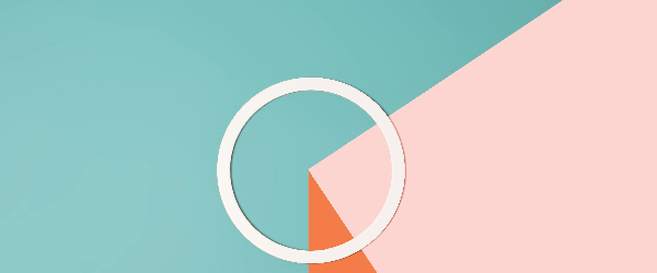 A light teal blue background with a pink box imposed and circle imposed on its face