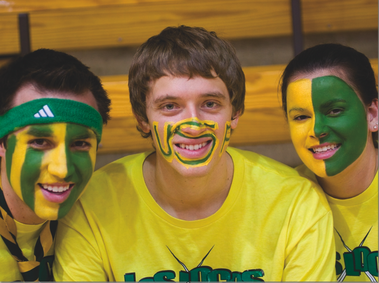 painted faces on USF students